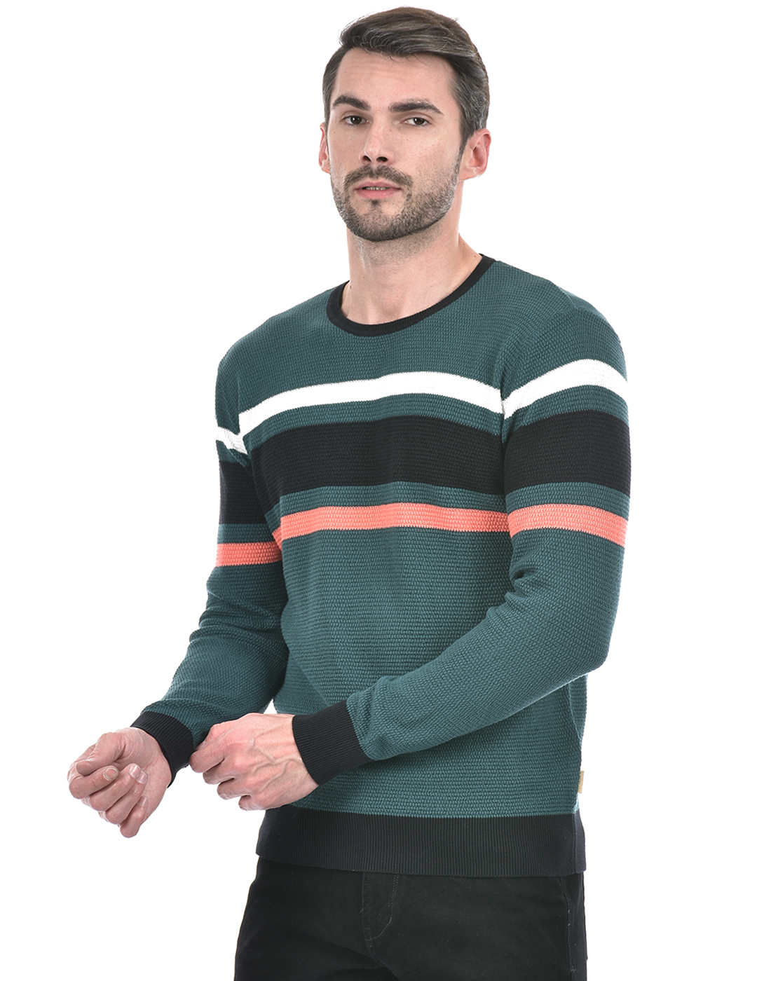 Numero Uno Men Striped Multicolor Sweater